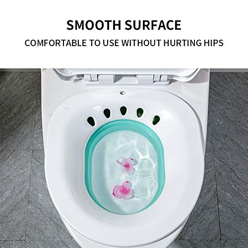Baño de asiento de inodoro, para asiento de inodoro, plegable, sin astillamiento, tratamiento de hemorroides, estanque especial para mujeres embarazadas