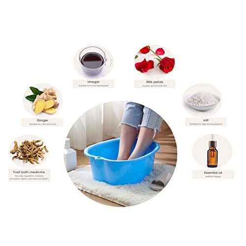 Baños para Pies Lavabo para Pies, Cuenco de SPA Plástico Resistente Baño de Pies para Pedicura Relajarse Desintoxicación y Masaje, Perfecto para Facilitar La Circulación o Relajar Los Músculos (Black)