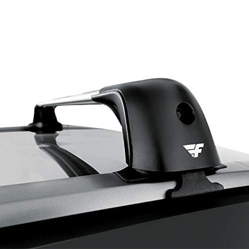 Barras portaequipajes Farad compatibles con BMW X3 (F25) del 2010 al 2017, de aluminio, modelo Compact con barandillas bajas, railing integradas, color gris aerodinámicas