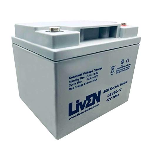Batería AGM 12V 50Ah C-20 Sin Mantenimiento - Equipos Seguridad/Médicos/SAI/Comunicación/Emergencia