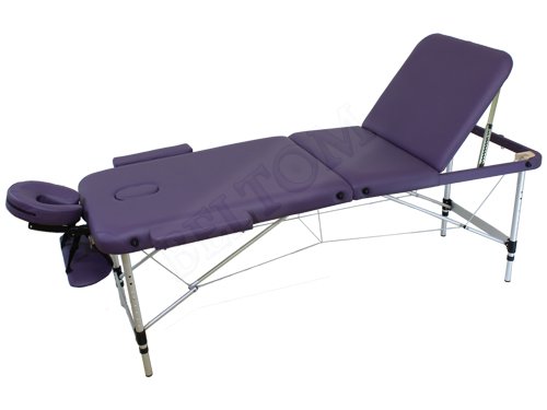 BELTOM Camilla de Masaje 3 Zonas Aluminio portatil Mesa Cama Banco Plegable masajista - Purpura