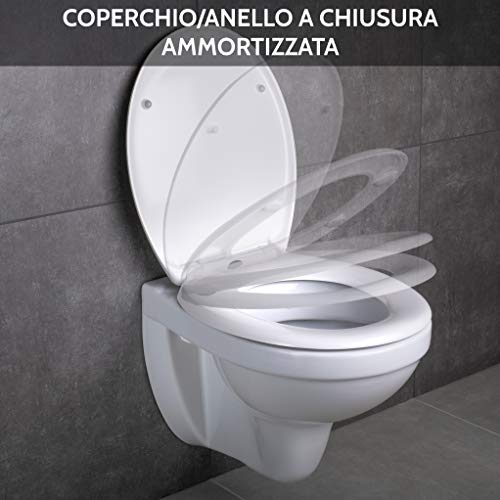 Benkstein Tapa WC Universal Blanca de Cierre Lento Automático tapas de water