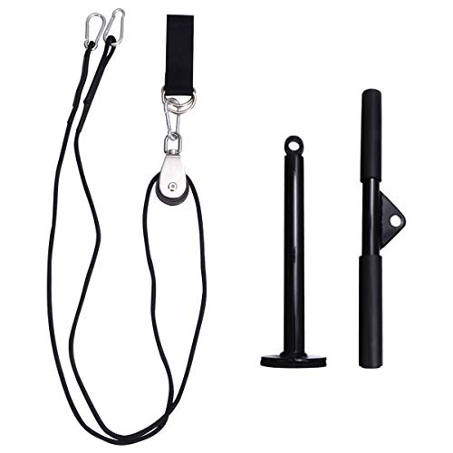 BESPORTBLE Antebrazo Muñeca Rodillo Entrenador Fitness Sistema de Polea Lat Entrenamiento de Fuerza Brazo Máquina con Polea para Pulldowns Rizos de Bíceps Extensiones de Tríceps