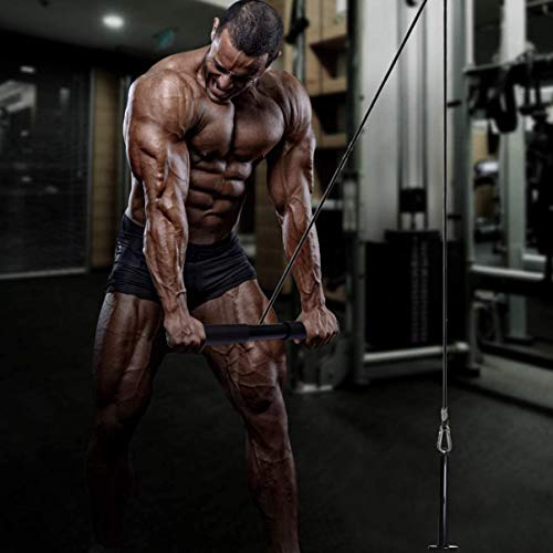 BESPORTBLE Antebrazo Muñeca Rodillo Entrenador Fitness Sistema de Polea Lat Entrenamiento de Fuerza Brazo Máquina con Polea para Pulldowns Rizos de Bíceps Extensiones de Tríceps