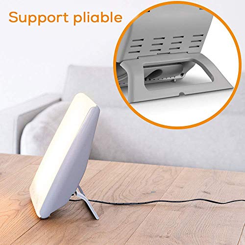 Beurer TL 45 Lámpara de luz diurna con pie abatible, compacto, tecnología led, simulación luz del sol 10.000 lux, sin rayos ultra violeta, 3 temperaturas cromáticas ajustables, color blanco