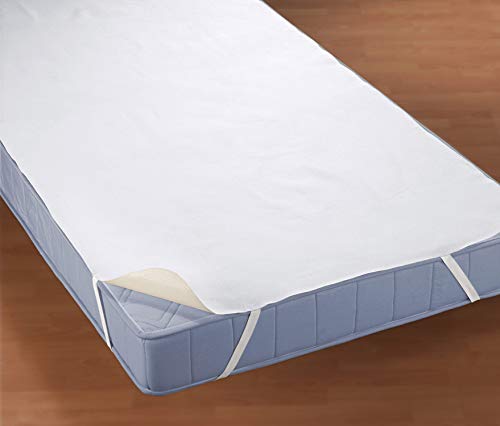 Biberna Sleep & Protect 0808315 Relleno Funda de colchón Molton (Impermeable a la Sangre, la orina y el Agua), Recomendada para alérgicos 1x 180x200 cm, Blanco
