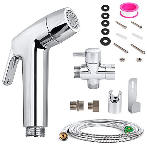 Bidet Portatil Duchas Higienicas para WC,Acero Inoxidable con Funciones manuales y automáticas,Modo fuerte y débil