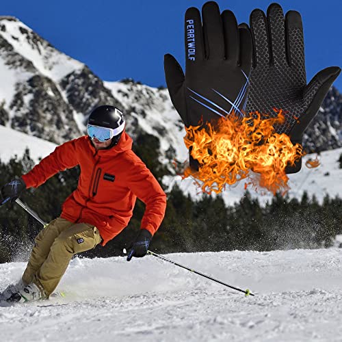 BIKETAFUWY Guantes de invierno cálidos para hombre y mujer, para deportes al aire libre, pantalla táctil, guantes de invierno, guantes de equitación, guantes de esquí
