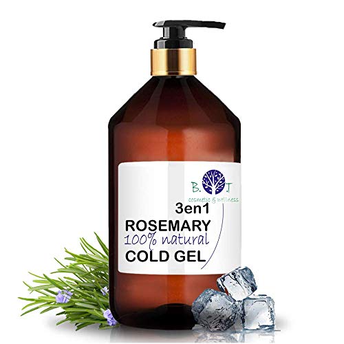B.O.T cosmetic & wellness Gel De Romero 3en1 Efecto Frío, Circulación & Anti Dolor, Claro, 1000 Mililitro