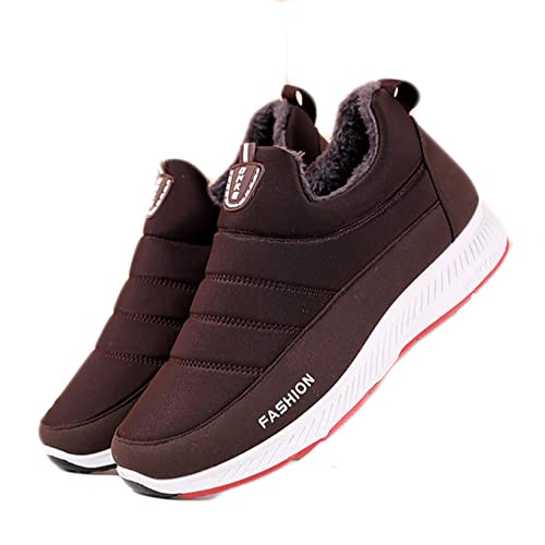 Botas de Tobillo para Mujer, Impermeables, cálidas, de Felpa, sin Cordones, Zapatillas Informales, Planas, Ligeras, Antideslizantes al Aire Libre, Botas de otoño e Invierno