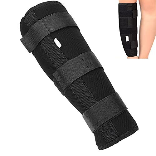Brrnoo Férula De Noche para Soporte De Pantorrilla De Vástago, órtesis De Fractura De Tibia Y Peroné con Correa De Refuerzo De Vástago, Protector De Cinturón De Manga De Envoltura De Correa De(S)