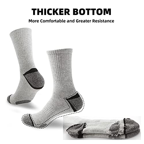 BUDERMMY Calcetines Hombre Mujer 3 o 6 Pares Calcetines Deporte Ciclismo Running Invierno Algodón Antiampollas Senderismo Calcetines Largos (Mixto 3 Pares, 38-42)