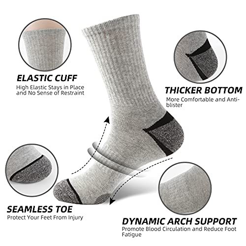 BUDERMMY Calcetines Hombre Mujer 3 o 6 Pares Calcetines Deporte Ciclismo Running Invierno Algodón Antiampollas Senderismo Calcetines Largos (Mixto 3 Pares, 38-42)