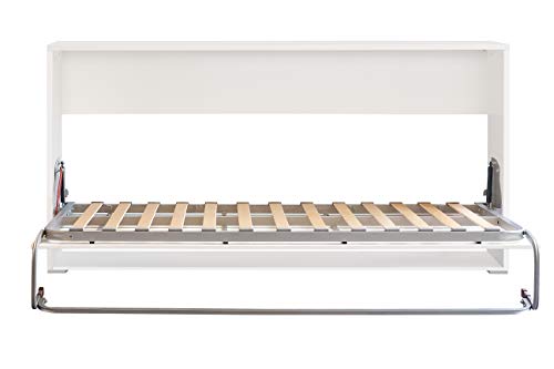 Cama Abatible Horizontal Plegable de Pared de 90x190 Color Blanco