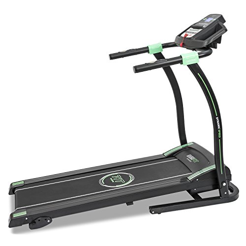 Cecotec Cinta de Correr Eléctrica Plegable RunnerFit Sprint. Pulsómetro, Portabotellas, Brazos de Agarre de Espuma, Pantalla LED, 12 Programas, hasta 14 km/h, Peso Máximo 120 Kg