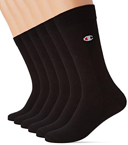 Champion City Crew Socks X6 Calcetines Deportivos, Multicolor (Noir 8VA), 43/46 ES (Pack de 6) para Hombre