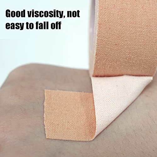 Cinta Atlética Autoadhesiva, Tira De Calafateo Autoadhesiva Agradable Para La Piel, Transpirable, Suave Para Oficina, Para Curar Heridas En El Hogar(Color de piel 2,5 cm * 5 m (1 rollo))
