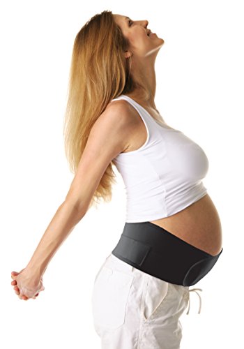 Cinturón de maternidad ajustable, sujeción pélvica y de espalda, banda abdominal para embarazadas Medium Negro