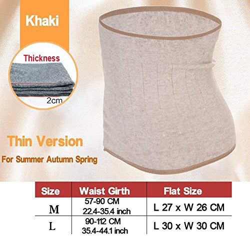 Cinturón protección lumbar tricoté médico caliente cinturón abdominal mantenimiento Slim Cachemira térmica apoyo riñón vientre talla dos transpirable aliviar dolor recuperación cesárea chirurgicale