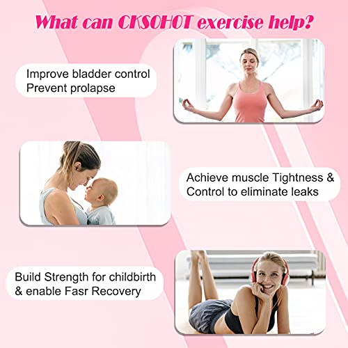 CKSOHOT Bolas Chinas Suelo Pelvico de la Salud, 3 en 1 Bolas Chinas Mando con Diferentes Pesos Bolas Ejercicios para Fortalecer el Musculo Pélvico Masajeador Ejercitador Suelo Pelvico para Mujer, Rosa