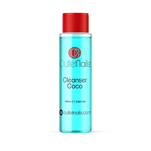 Cleaner para Gel 100ml Azul - Aroma Coco - Eliminar la capa pegajosa de geles UV/Esmaltes permanentes/Esmaltado Permanente/Cleanser para uñas de gel