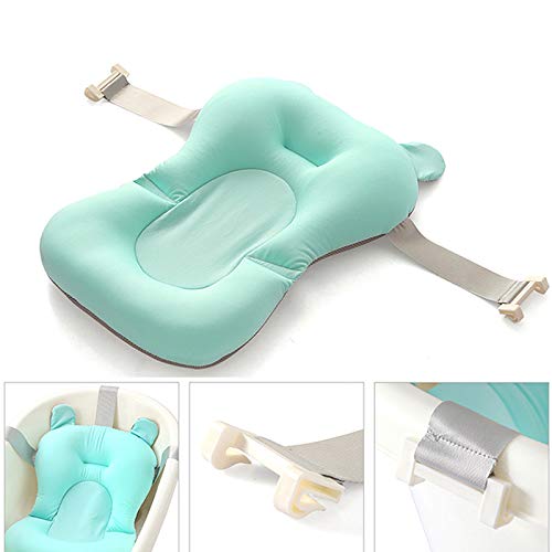 Cojin Bañera Bebe Bañera para bebés y niños pequeños, cojín hinchable antideslizante, suave asiento flotante