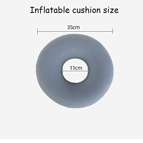Cojín Inflable Redondo,Cojín Redondo Coxis Inflable,Cojín Redondo Coxis Inflable,Cojín de Anillo Inflable Cojín de Anillo Inflable,Cojín de Asiento Donut,Almohada en Rosquilla. (Gris)