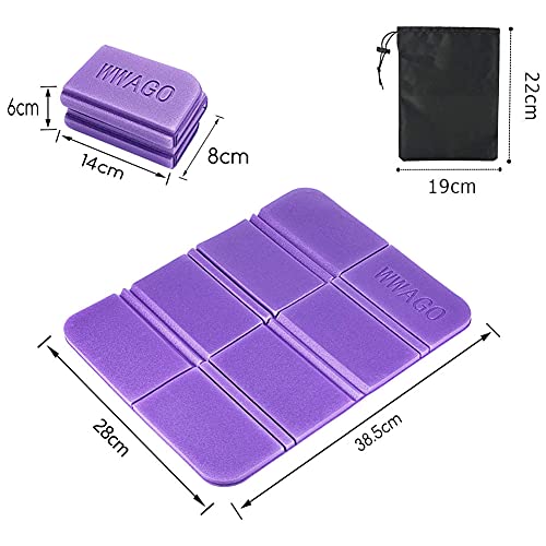 Cojín Plegable Al Aire Libre,2Pcs Cojines Asiento Picnic,Almohadillas de Espuma Plegable,Cojín Asiento Picnic Impermeable,Estera Asiento Impermeable Portátil,para Acampar Caminatas Parque Picnic