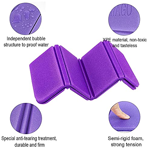 Cojín Plegable Al Aire Libre,2Pcs Cojines Asiento Picnic,Almohadillas de Espuma Plegable,Cojín Asiento Picnic Impermeable,Estera Asiento Impermeable Portátil,para Acampar Caminatas Parque Picnic