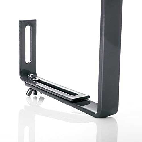 com-four® 4X Soporte para jardineras para barandas y barandillas de balcón - Soporte para jardineras universalmente Adecuado y Ajustable (4 Piezas - Antracita)