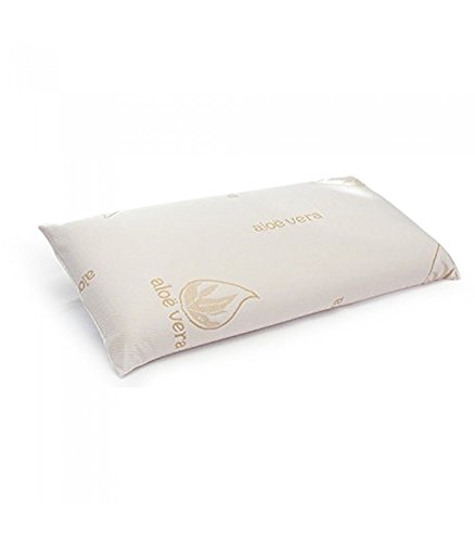CONFORT HOME M.T. Almohada Visco-elástica Aloe Vera 100% (Mini 42 x 25 Cm (Viaje))