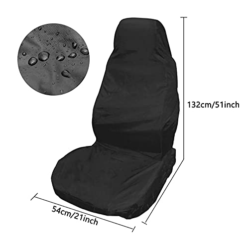 CONG 2 fundas protectoras universales para asiento de coche, funda protectora impermeable para asiento delantero del conductor