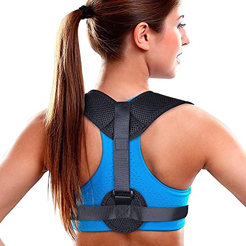 Corrector de postura Corrector de postura para mujeres Hombres Alivia la parte superior de la espalda Hombros Dolor Corrige la mala postura Soporte de clavícula Soporte ajustable Soporte ortopédico