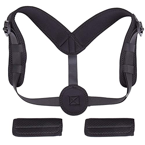 Corrector de postura Corrector de postura para mujeres Hombres Alivia la parte superior de la espalda Hombros Dolor Corrige la mala postura Soporte de clavícula Soporte ajustable Soporte ortopédico