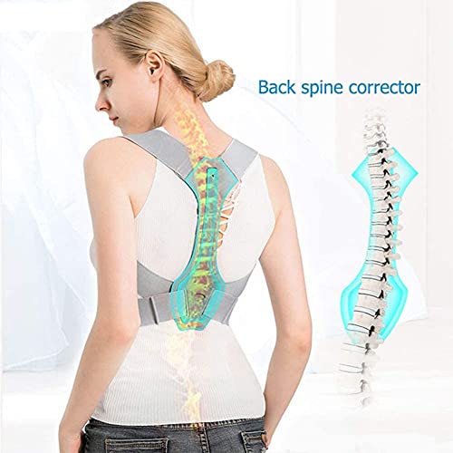 Corrector de postura de espalda Dispositivo de corrección de postura Soporte for la columna vertebral for evitar que la cifosis y la cifosis alivien el dolor de hombro y cuello ayudan a capacitar a ho