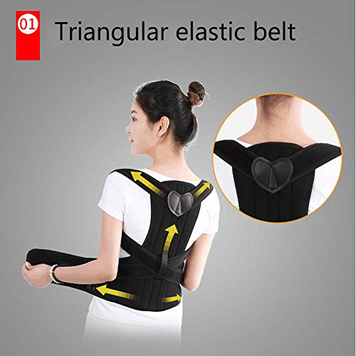 Corrector De Postura De Refuerzo De Espalda, Cómodo para Soporte De Clavícula, Soporte De Cifosis Invisible Y Transpirable, Fijador De Postura, Mejora La Postura, para Niños Y Adultos,M