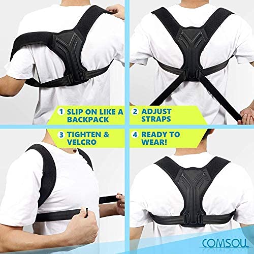 Corrector de postura Enderezar Corrector de postura para cinturón de espalda Evitar encorvarse Aliviar el dolor Correas de postura Soporte de clavícula Soporte para mujeres Hombres Soporte de soporte