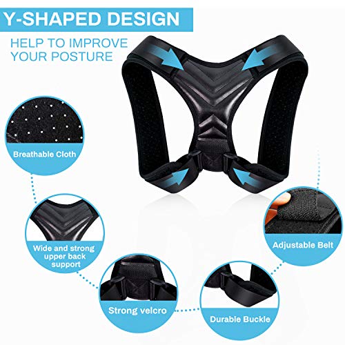 Corregir Postura Espalda,Corector Postural,Posture Corrector for Women Men,Corrector de postura ajustable de respaldo, mejora el alivio de la postura Dolor de espalda