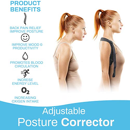 Corregir Postura Espalda,Corector Postural,Posture Corrector for Women Men,Corrector de postura ajustable de respaldo, mejora el alivio de la postura Dolor de espalda