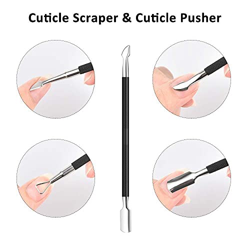 CortaúñAs para CutíCulas con Empujador de CutíCulas, Alicates UñAs Cuticulas, Corta Cuticulas Profesional, Alicate para CutíCulas Precisas y Kit Debajo del Limpiador de UñAs Para Paroniquia