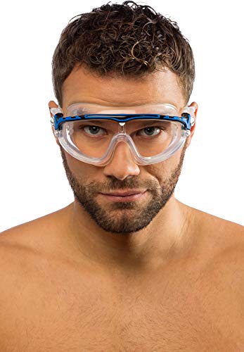 Cressi Skylight Gafas de Natación Anti-vaho, Unisex Adulto, Transparente/Negro/Azul, Talla única