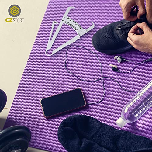 CZ Store Medidor de Grasa Corporal |✮GARANTÍA DE POR VIDA✮| Pinzas de Medición de Pliegues Cutáneos - Lectura Rápida, Fácil y Precisa - Manual de Instrucciones, Tabla, Guía de Ejercicios