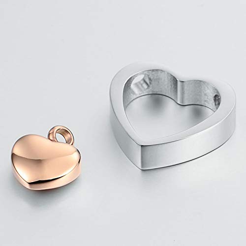 Daesar Collares Grabados,Colgante Urna Cenizas,Grabado Mann Colgante Cenizas Acero Oro Rosa