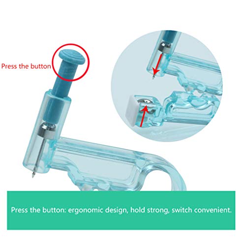 Deinbe 2X Auriculares Desechables Piercing con el oído 2 Acero Inoxidable Herramienta de perforación para la asepsia de Seguridad Espárragos