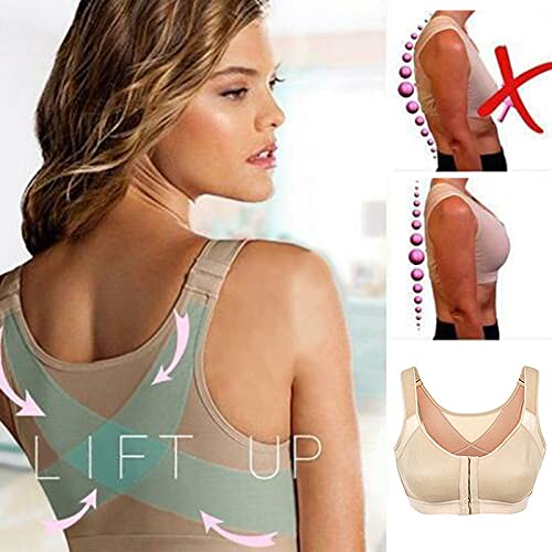 Delisouls Brasier corrector de postura para mujer, corrector de jorobado para mujer, soporte de espalda inalámbrico, sujetador de yoga, sujetador de apoyo para la espalda