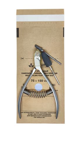 DEZUPAK 100 Bolsas de Esterilización Autoclave Instrumentos manicura pedicura con indicador y sellado (75X150)