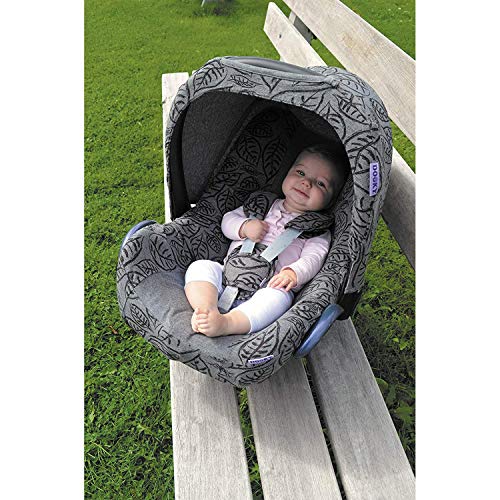 Dooky Universal Pads Dandelion Protectores de cinturón de seguridad para portabebés y silla de coche (para arneses de 3 y 5 puntos, grupo de edad 0+, para la mayoría de las marcas), Blanco, 126730