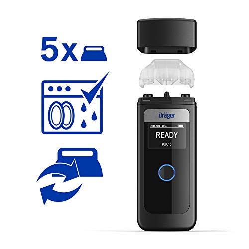 Dräger Alcotest 4000 | Alcoholímetro Digital Profesional confiable| Probador portátil de Alcohol multilingüe y Recargable | Medidor Oficial de policía