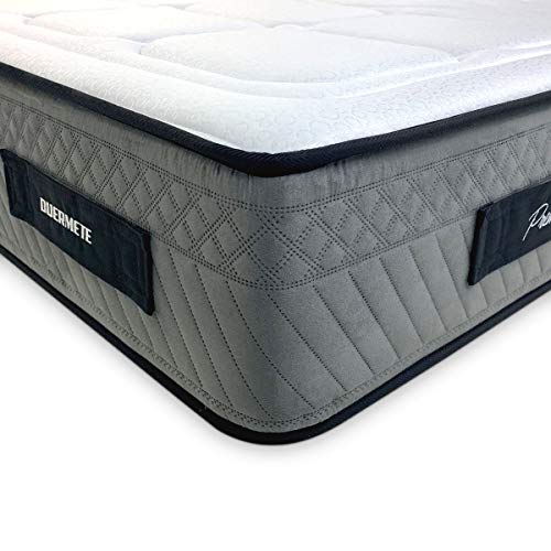 DUÉRMETE ONLINE Colchón Viscoelástico Mylos Biogel, Altura 28cm, Firme y Confortable, Anti-ácaros e Hipoalergénico, Termorregulador, HR, 120 x 190