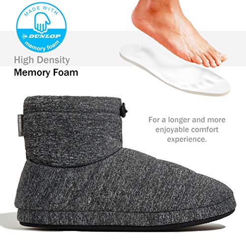 Dunlop Zapatillas Casa Hombre, Pantuflas Hombre Altas para Casa, Zapatillas Hombre Bota para Interior Exterior, Regalos para Hombres y Adolescentes Talla 41-46 (Gris, Numeric_41)
